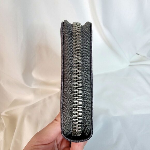 Furla Babylon Continental Zip-Around Wallet | Grey Saffiano Leather ~ EUC - Picture 7 of 11